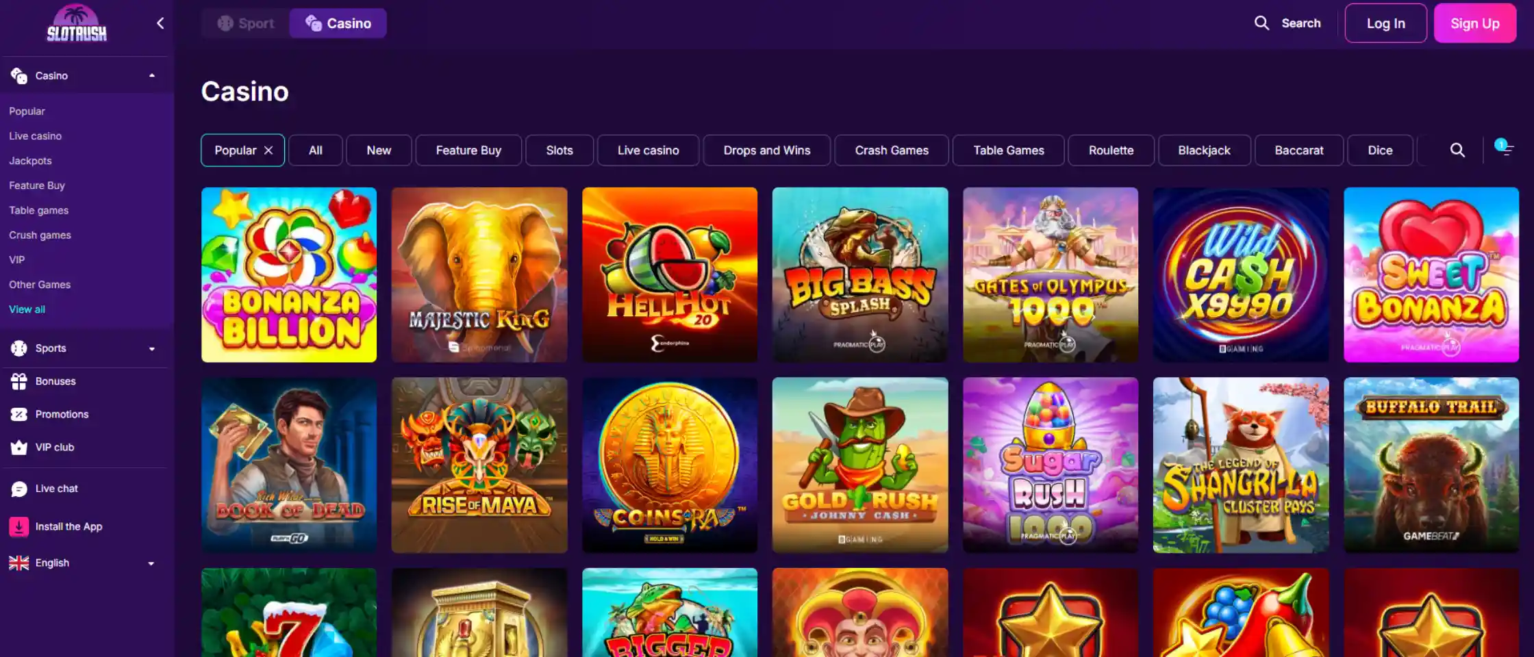Slotrush Game Library